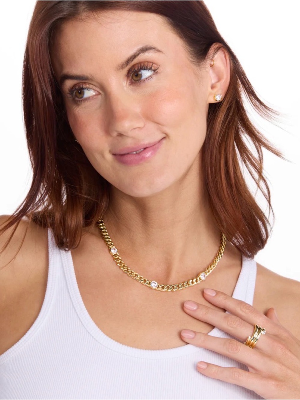 Melinda Maria Julian Triple Diamond 16” Necklace - Picture 2 of 4